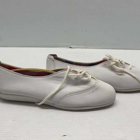 Women's Easy Times White Leather Lace Up Shoes Flats Size 7.5 - Picture 8 of 8